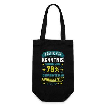 Criticism noted - ignore process - Gift Bag for Bottles - black - Front