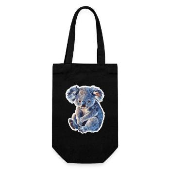 Koala - Geschenkbeutel für Flaschen - Schwarz - Vorne