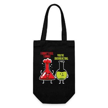 Chemie Chemiker Chemielehrer Spruch Wissenschaft - Geschenkbeutel für Flaschen - Schwarz - Vorne