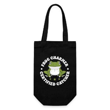 Frog Catcher Charmer Certified Frog - Geschenkbeutel für Flaschen - Schwarz - Vorne