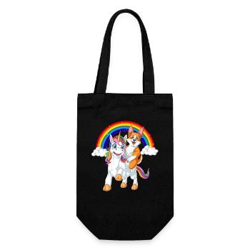 Chemise pour enfants Riche Licorne Arc-en-ciel - Sac à bouteille - noir - Devant