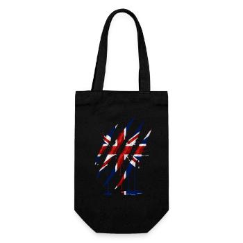 Union Jack Krallen-Kratzspur  - Geschenkbeutel für Flaschen - Schwarz - Vorne