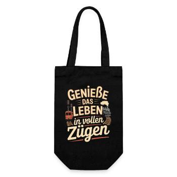 Railway Enjoy life to the fullest Railway - Gift Bag for Bottles - black - Front