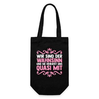 Bachelor Party Team Bride Hen Party - Gift Bag for Bottles - black - Front