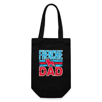 Frenchie Dad Vintage Bulldog, Love Dogs  - Gift Bag for Bottles - black - Front
