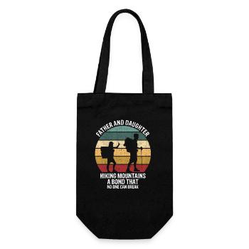 Father Daughter Hiking Bonding Trail Walks - Gift Bag for Bottles - black - Front
