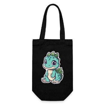 Dinosaurier - Geschenkbeutel für Flaschen - Schwarz - Vorne