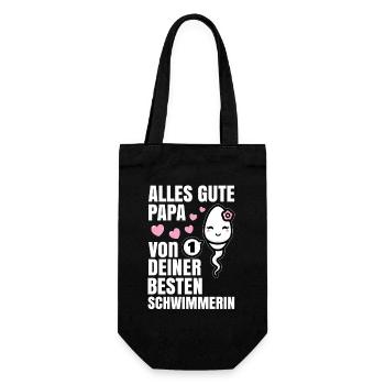 All the best dad wishes you your best swimmer - Gift Bag for Bottles - black - Front