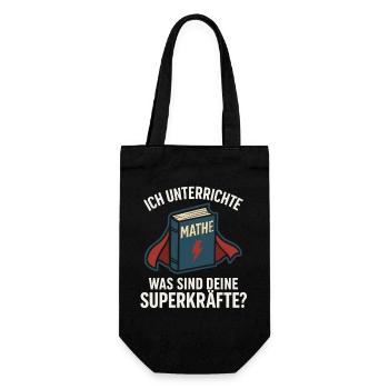 Math Superpowers in the Classroom Teacher School - Gift Bag for Bottles - black - Front