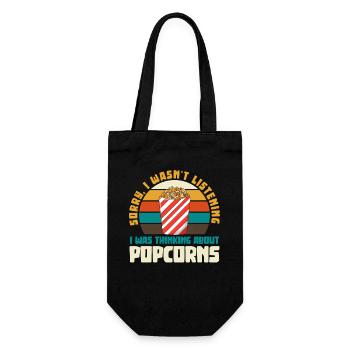 Popcorn rétro disant thé - Sac à bouteille - noir - Devant