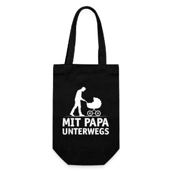 Father-to-be ON THE ROAD WITH DAD Funny - Gift Bag for Bottles - black - Front