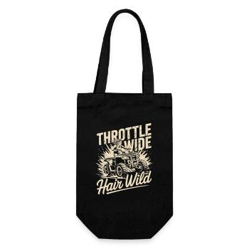 Throttle Wide Hair Wild Quad ATV Driver Offroad - Gift Bag for Bottles - black - Front