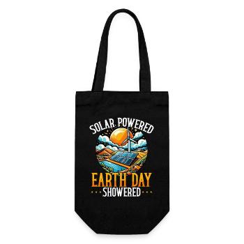 Solar Powered Earth Day Showered - Gift Bag for Bottles - black - Front