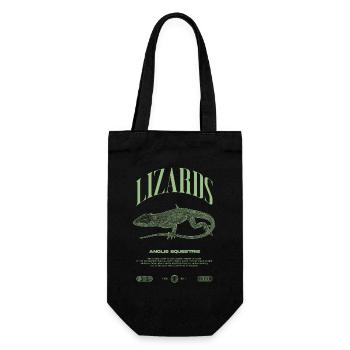 Kubanischer Ritter Anole Reptilienhalter Eidechse - Geschenkbeutel für Flaschen - Schwarz - Vorne