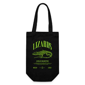 Kubanischer Ritter Anole Reptilienhalter Eidechse - Geschenkbeutel für Flaschen - Schwarz - Vorne