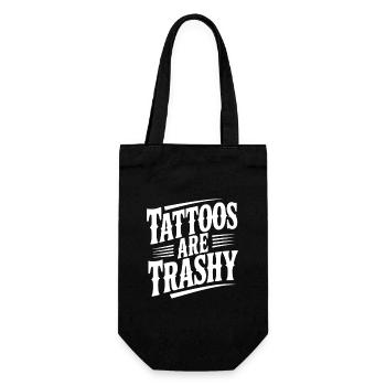Tattoos sind Müll - Geschenkbeutel für Flaschen - Schwarz - Vorne