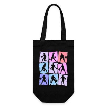 Basketballerin Basketball Mädchen Damen - Geschenkbeutel für Flaschen - Schwarz - Vorne