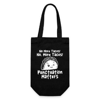 Plus de tacos Ponctuation Blague - Sac à bouteille - noir - Devant