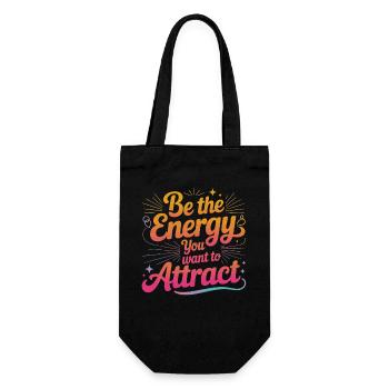 Be the Energy You Attract - Gift Bag for Bottles - black - Front