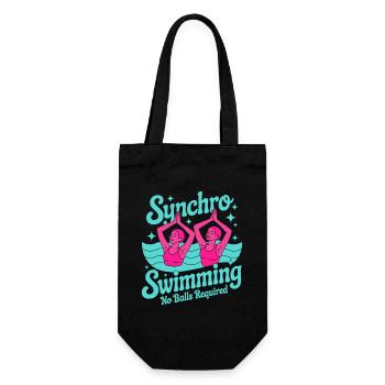 Synchronschwimmen Kunstschwimmen Wassersport - Geschenkbeutel für Flaschen - Schwarz - Vorne