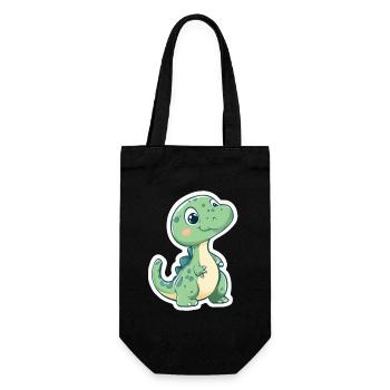 Dinosaurier - Geschenkbeutel für Flaschen - Schwarz - Vorne