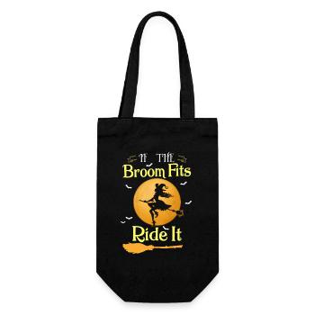 If the Broom Fits Ride It Witch Halloween Shirt - Gift Bag for Bottles - black - Front