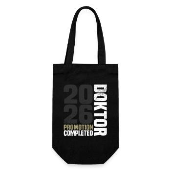 Doktor 2026 - Geschenkbeutel für Flaschen - Schwarz - Vorne