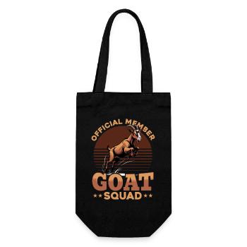 Funny Farm Animal Goat - Geschenkbeutel für Flaschen - Schwarz - Vorne