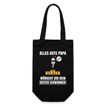 All the best dad wishes you your best swimmer - Gift Bag for Bottles - black - Front