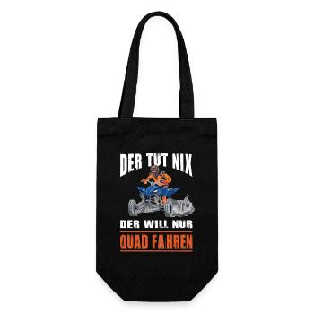 He doesn't do anything, he just wants to drive a quad bike, quad driver - Gift Bag for Bottles - black - Front
