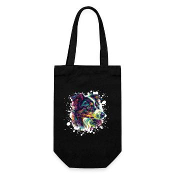 Explosion de couleur Portrait de chien - Sac à bouteille - noir - Devant