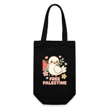 Palestine Libre - Freies Palästina - Geschenkbeutel für Flaschen - Schwarz - Vorne