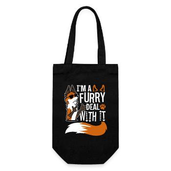 I'm A Furry Deal With It - Gift Bag for Bottles - black - Front