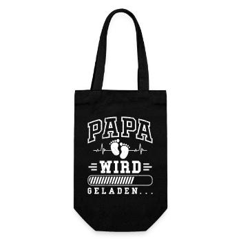 Dad-to-be DADDY IS LOADING FUNNY - Gift Bag for Bottles - black - Front
