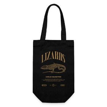 Kubanischer Ritter Anole Reptilienhalter Eidechse - Geschenkbeutel für Flaschen - Schwarz - Vorne
