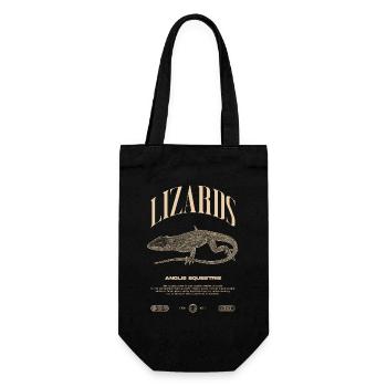 Kubanischer Ritter Anole Reptilienhalter Eidechse - Geschenkbeutel für Flaschen - Schwarz - Vorne