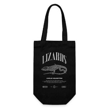 Cuban Knight Anole Reptile Keeper Lizard - Gift Bag for Bottles - black - Front