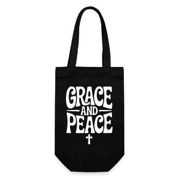 Grâce et Paix Jésus Foi Chrétienne - Sac à bouteille - noir - Devant