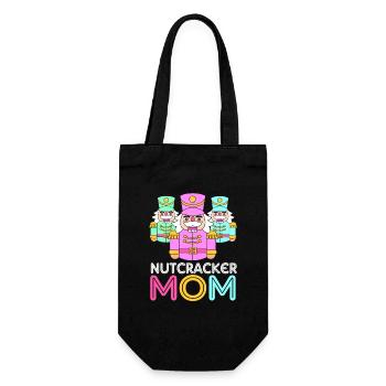 Nutcracker Christmas Mom Mom - Gift Bag for Bottles - black - Front