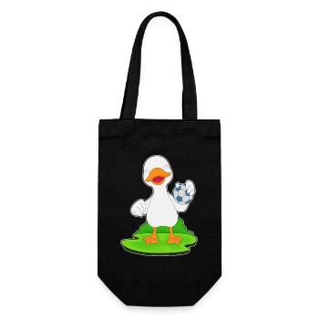 Ente Handballspieler Handball - Geschenkbeutel für Flaschen - Schwarz - Vorne