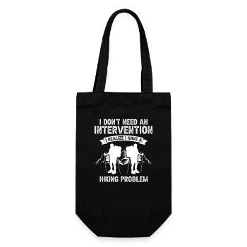 I Have a Serious Hiking Addiction Mountain Life - Geschenkbeutel für Flaschen - Schwarz - Vorne