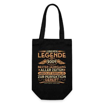 17th Birthday - Legend since 2009 Vintage - Gift Bag for Bottles - black - Front