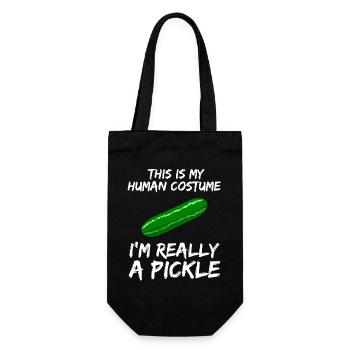 This Is My Human Costume Pickle Halloween - Gift Bag for Bottles - black - Front