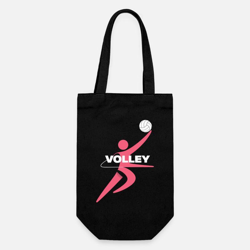 Modernes Volleyball Training Shirt - Geschenkbeutel für Flaschen - Schwarz