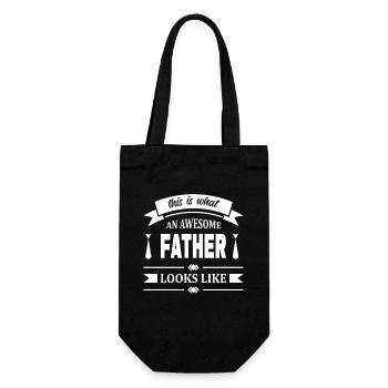 Best Dad in the World Gifts Father Christmas - Gift Bag for Bottles - black - Front