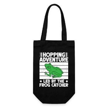 Frog Catcher Hopping Adventure Frog - Gift Bag for Bottles - black - Front