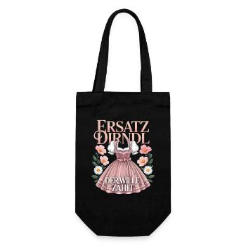 Ersatz Dirndl Der Wille Zählt Fest im Oktober - Geschenkbeutel für Flaschen - Schwarz - Vorne