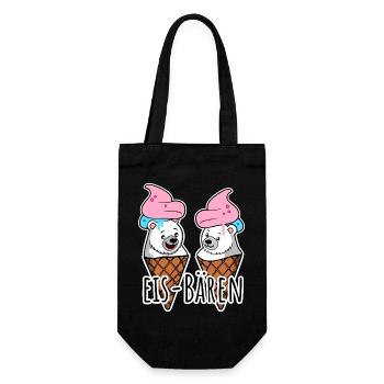 Zwei leckere Eis Bären an der Eisdiele - Gift Bag for Bottles - black - Front