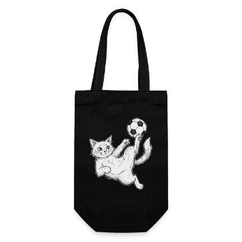 football, footballeur, joueur de football, chat - Sac à bouteille - noir - Devant