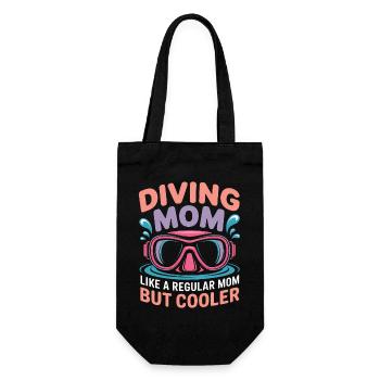 Diving Saying Mom Funny Diving Gift - Gift Bag for Bottles - black - Front